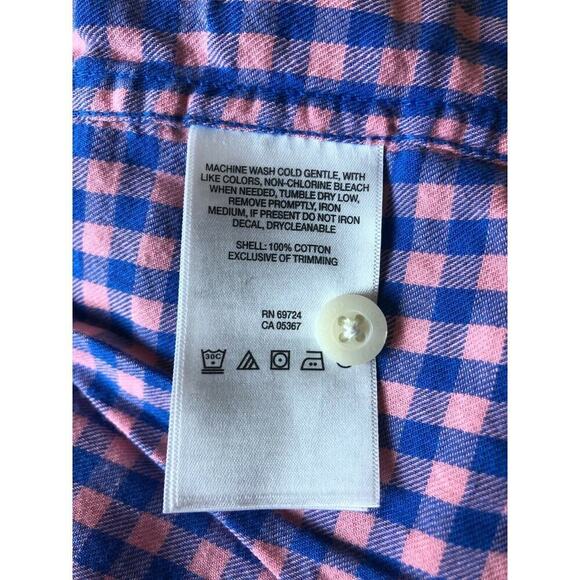 Columbia Gingham Long Sleeve Casual Flannel Shirt Purple Pink Cotton Men’s M - Picture 6 of 6